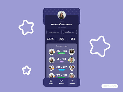 User profile #006 Daily UI dailyui ui user profile