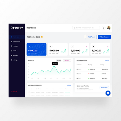 Geegpay Dashboard Re-Design (Fintech) dashboard fintech geegpay graphic design landing ui uiux ux