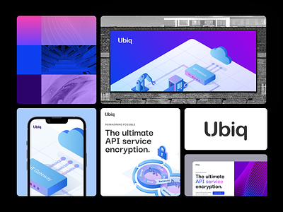 Ubiq Brand Design blue brand branding concept logo purple startup tech ui ui design