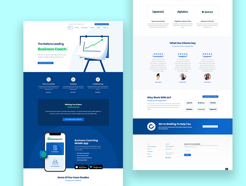 Business Coach Website Design by PixelPro Web on Dribbble