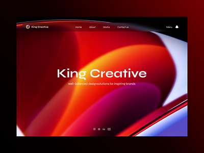 King Creatives 3d 3d art abstract animation app cinema4d glass motion red reflection ui wallpaper