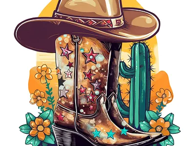 Amazing cow girl garment design cowgirl garment graphic design