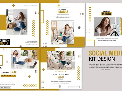 social media kit animation banner design flyer design logo ui