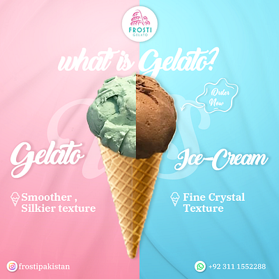 Frosti Learning Series-2 3d branding gelato gelatoitalian graphic design icecream logo motion graphics poster social media ui user experience ux