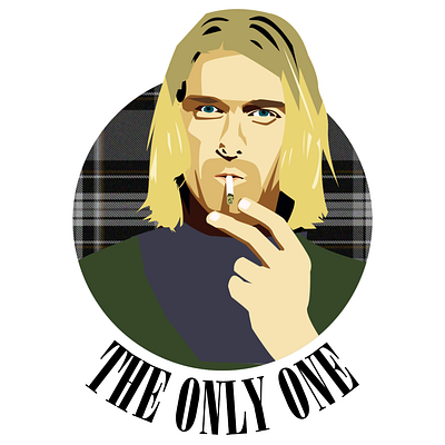 Kurt Cobain The Only One design graphic design music