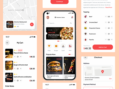 Resfood - Food Delivery App UI Kits creative delovery design eat exploration food graphicriver payment ui ui8 uplabs