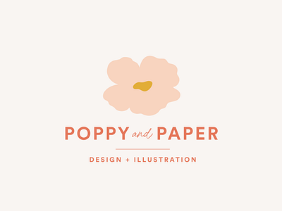 Poppy and Paper Logo art branding graphic design icon logo logo design