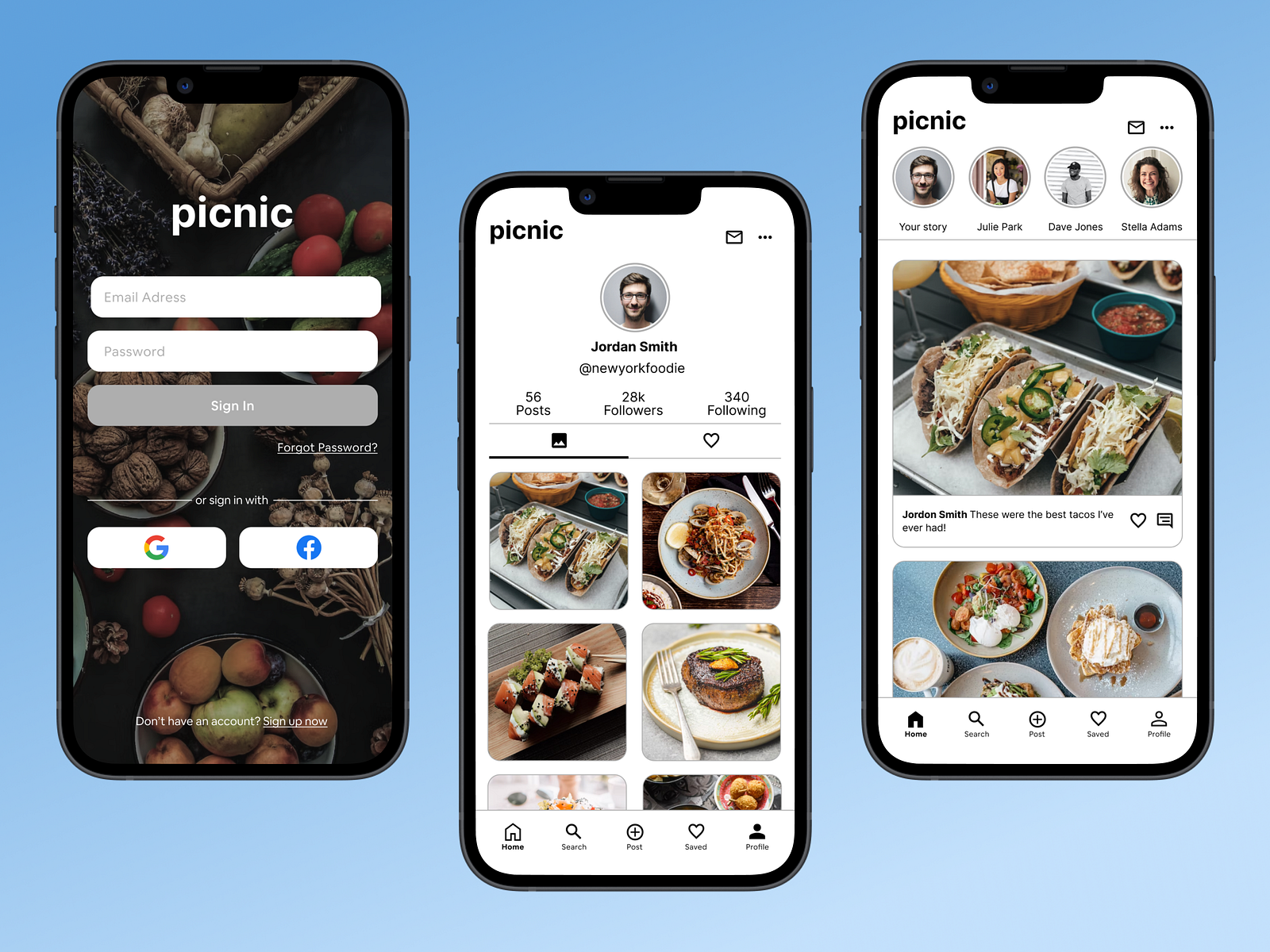 Picnic Food Application by Lange Huong on Dribbble