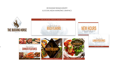 Restaurant Brand Identity & Social Media branding design graphic design illustration logo social typography vector