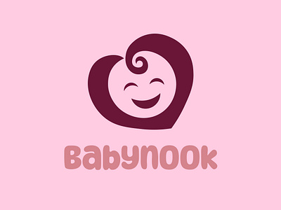 Babynook Logo baby children cute design graphic design happy kids logo minimal smile toy store vector