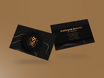 Business cards branding business business cards design flower gold graphic design illustration luxury stationery visual design