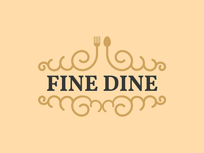 Fine Dine Logo branding catering design dining eating food graphic design logo minimal restaurant vector