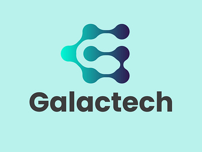 Galactech Logo abstract branding design electronic gradient graphic design illustration logo minimal tech technology