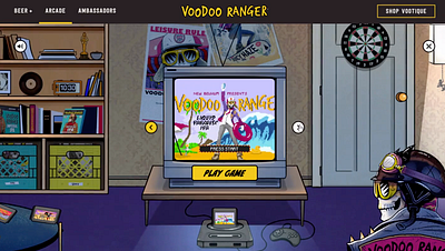 Voodoo Ranger / 8-Bit Arcade animation design ui