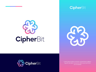 Crypto Logo, Ciherbit blockchain bolt brand branding c logo coin colorful crypto fintech gradient icon illustration logo logo designer premade prism pyramid triangle software symbol vector wallet