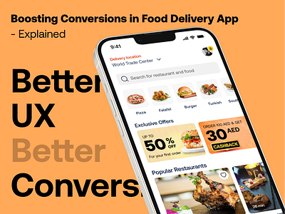 Boosting Conversions in Food Delivery App case study ecommerce food delivery mobile app teardown ux ux redesign
