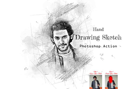 Hand Drawing Sketch Photoshop Action photoshop action