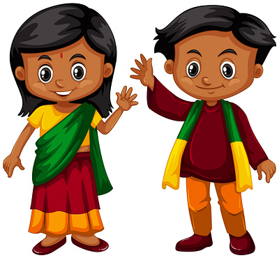 Boys and Girls in India banner branding design graphic design illustration logo photoshop ui vector