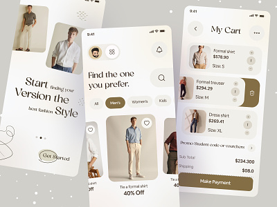 Fashion Store App UI app clothing app clotthing creative design discount ecommerce elegant fashion store ios app minimal mobile ofspace online shop sale shopping store style t shirt wear