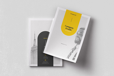 The Company Profile brand branding business business profile company identity company profile corporate graphic design indesign print proposal template visual identity yellow