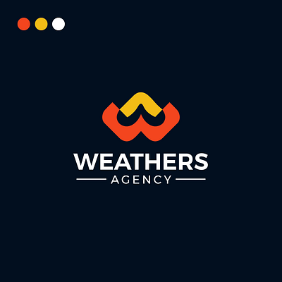 WAETHER AGENCY- LOGO DESIGN brand icon gradient logo logofolio