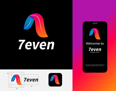 7EVEN - LOGO DESIGN brand icon gradient logo logofolio