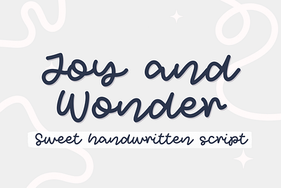 Joy and Wonder handwritten script font cute font handwritten font