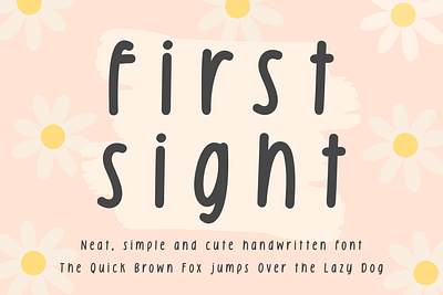 First Sight handwritten font cute font handwritten font