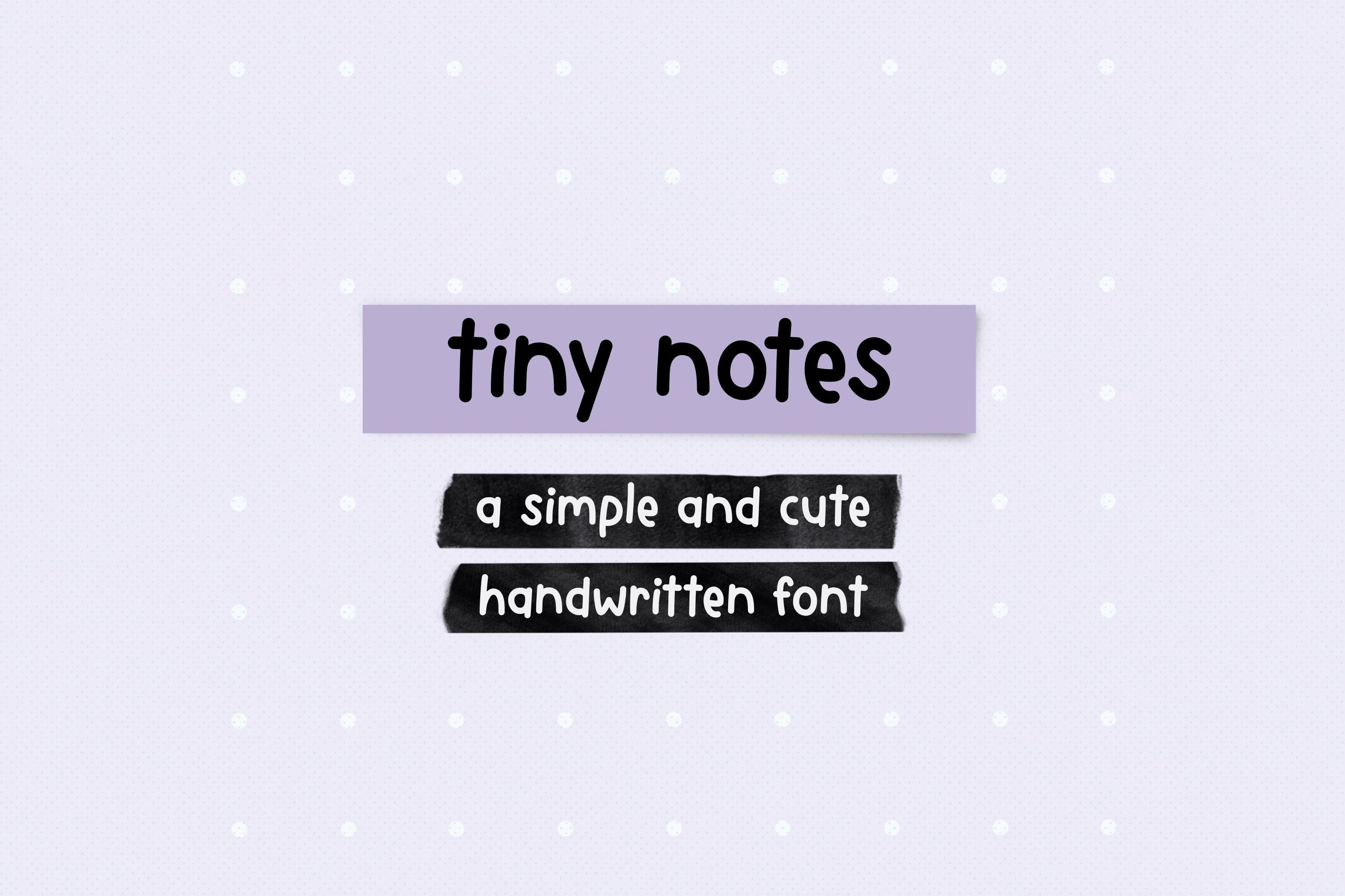 Tiny Notes handwritten font cute font handwritten font