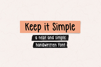 Keep it Simple handwritten font cute font handwritten font