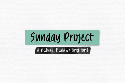 Sunday Project handwritten font handwritten font