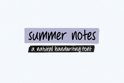 Summer Notes handwritten font handwritten font