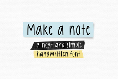 Make a Note handwritten font handwritten font