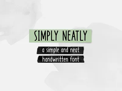 Simply Neatly handwritten font handwritten font