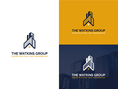 The Watkins Group (Construction and remoodeling) - Logo Design branding design flat graphic design graphicdesign illustration logo minimal ui vector