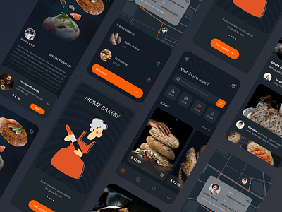 Bread App app design graphic design illustration mobile onboarding product product design ui ux vector