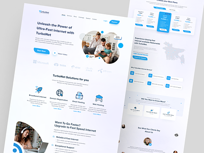 Internet Service Provider Website Design design internet provider internet website isp landing page minimal network provider service internet service provider signal turbonet ui ui design uiux web web design website wifi