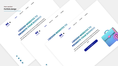 Hero section; Portfolio design ui uiuxdesign ux web design