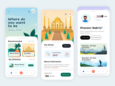 Travelers UI Design app design figma graphic design illustration landing page ui ux website