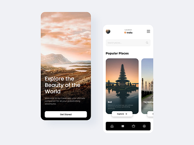 Travel App design app app design mobile app mobile app design l mobile design mobile ui tourism travel travel agency travel app travel service traveling trip user interface design