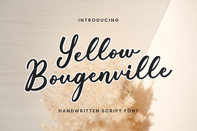 Yellow Bougenville Font branding design font font design fonts handwriting logo font script font trendy type typography