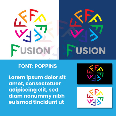 Concept: F Latter Fusion Logo(Unused) brand identity design f latter logo fusion logo logo design logofolio logotype