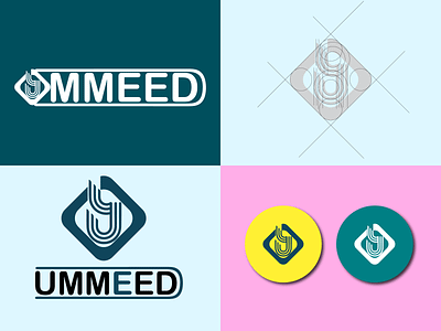 Ummed & U letter logo animation branding clean design clean logo creative design design graphic design logo minimal minimalist typogarphy ule uletter ummed vector উ
