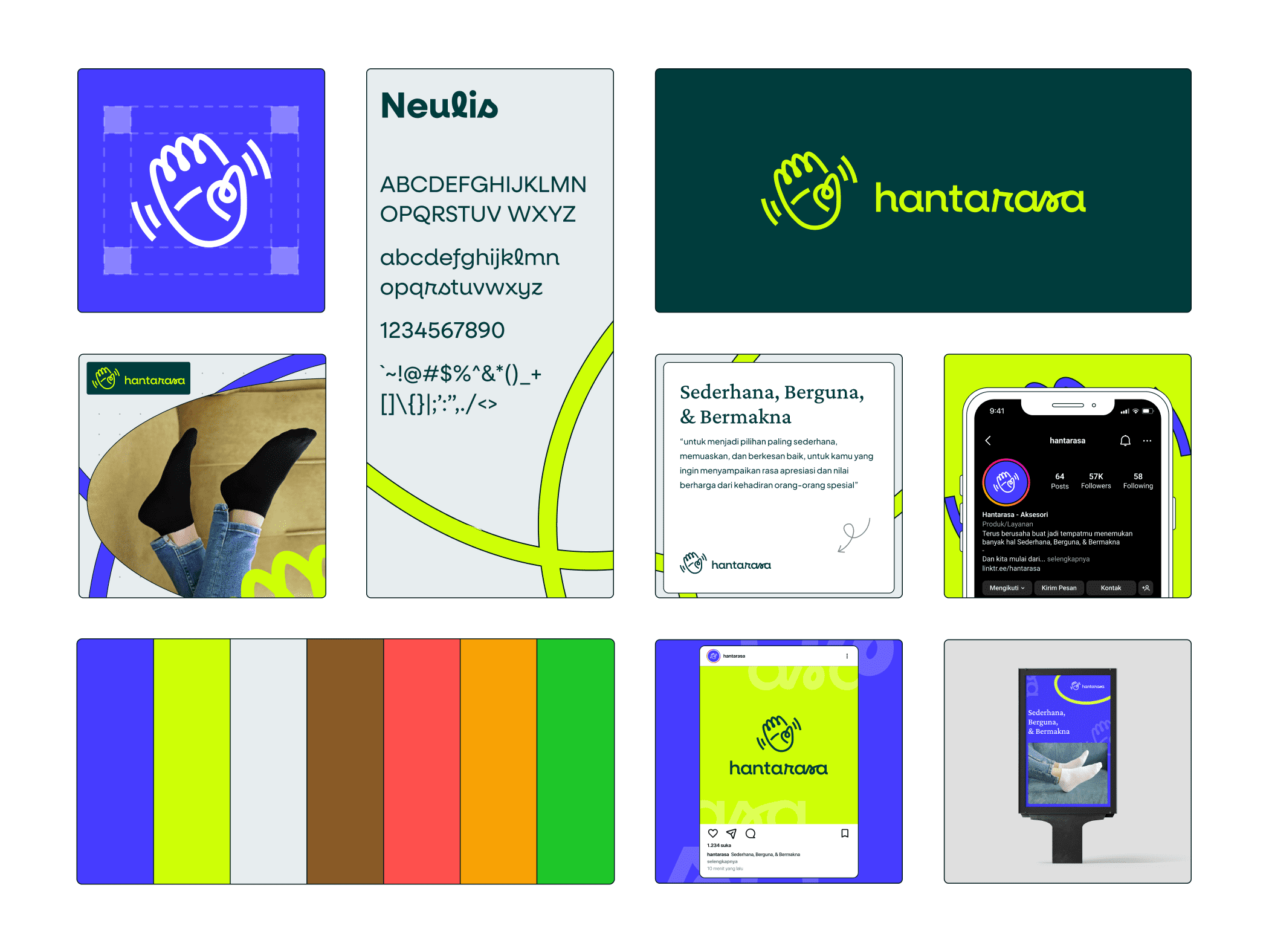 Hantarasa - Brand Identity accessory blue brand brand guidelines brand style guide branding colorful logo design design system graphic design green guidelines hand logo identity logo logo design logo guidelines logomark style guide visual identity