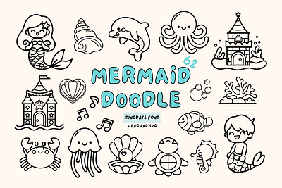 Mermaid Doodle Font