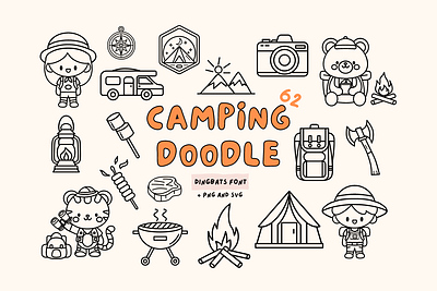 Camping Doodle Font