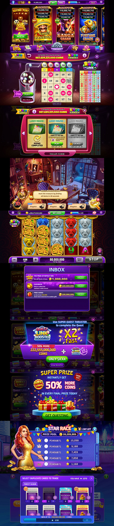 A slot game UI design