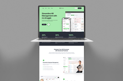 Website Landing Page for HR SaaS design hr landing landing page saas ui ux web web design website