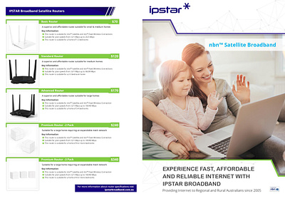 Satellite broadband flyer graphic design