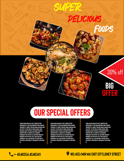 restaurant advertisement flyer design advertisement creative flyer graphic design